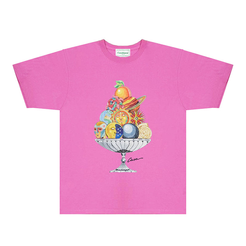Casablanca T Shirts Fashion Print Street