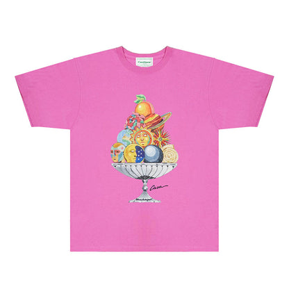Casablanca T Shirts Fashion Print Street