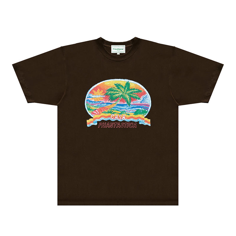 Casablanca T Shirts Fashion Print Street