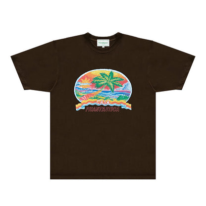 Casablanca T Shirts Fashion Print Street