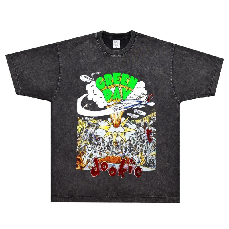 Green Day T Shirt Rock Loose Vintage