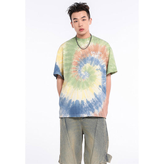 Unisex T-Shirts GALLERY DEPT Tie-dye Painted Loose Short Sleeves