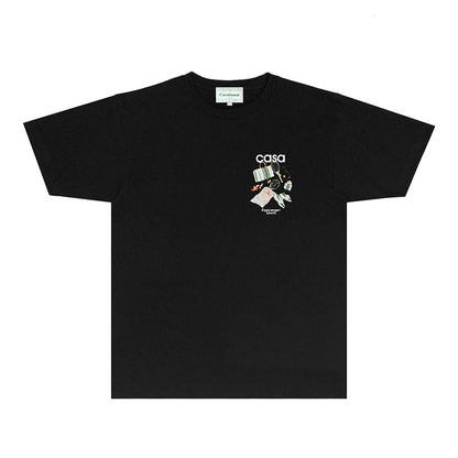 Casablanca T Shirts Fashion Print Street