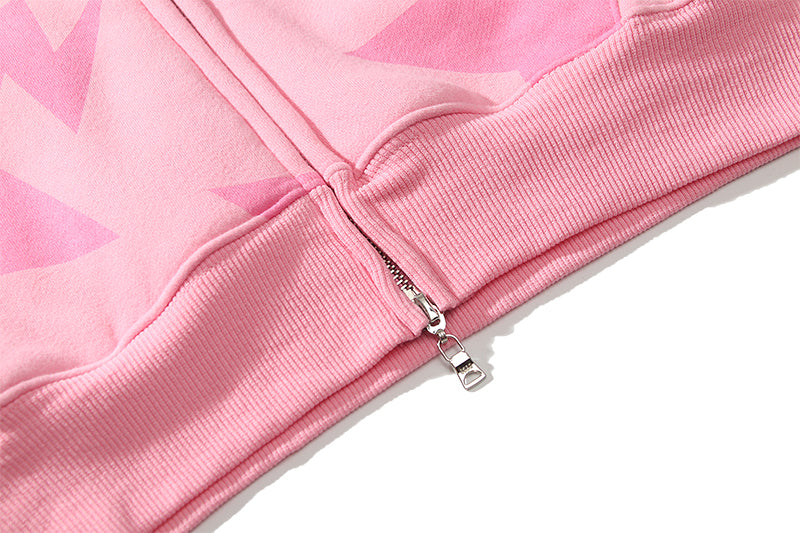 Star Print Designer Shark Full Zip Up Unisex Hoodie Style Streetwear Made with High-Quality Material