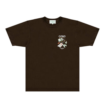 Casablanca T Shirts Fashion Print Street