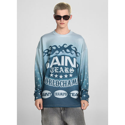 Mens Long Sleeve Shirt Saint Michael Loose Long Sleeve Shirt