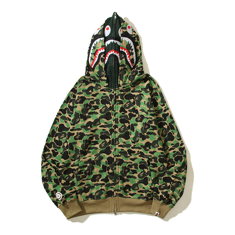 Multicolor Designer Shark Full Zip Up Unisex Y2K Style Streetwear Made with High-Quality Material