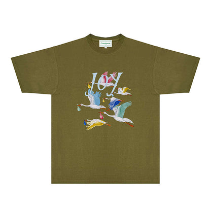 Casablanca T Shirts Fashion Print Street