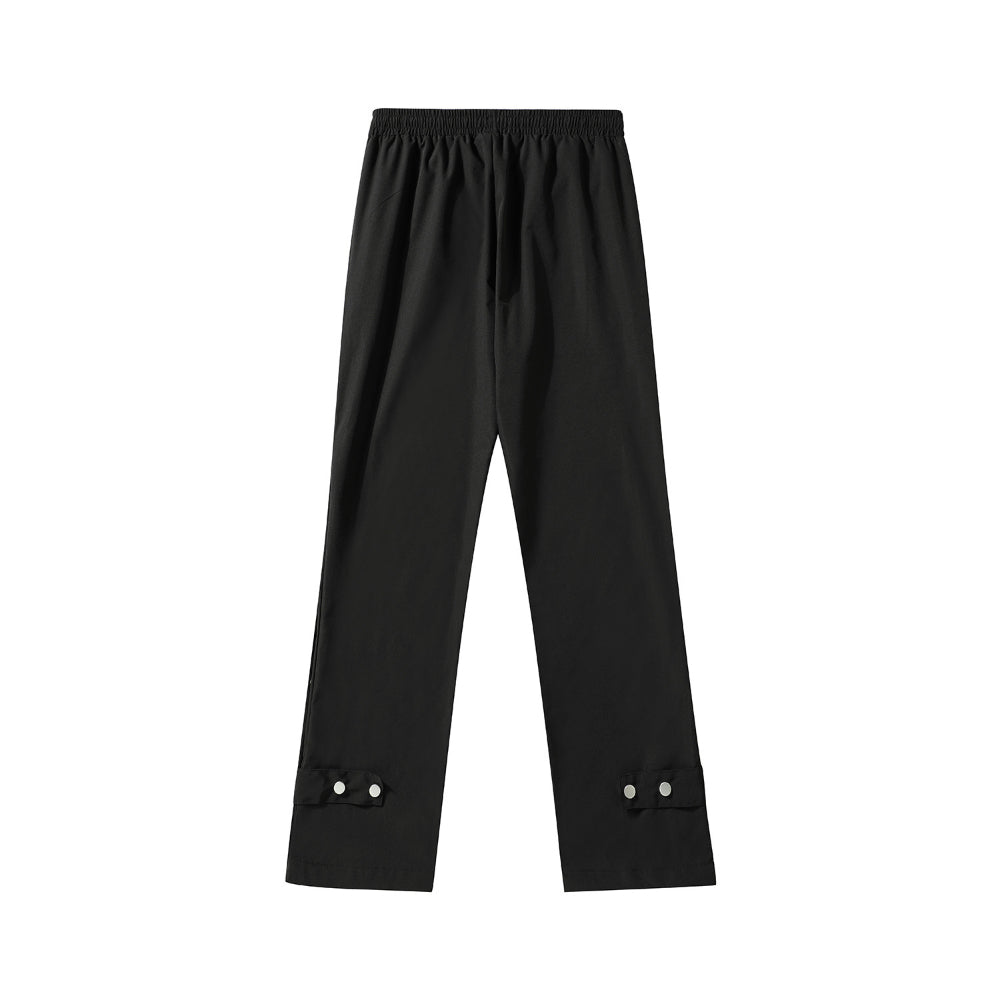 Men Sweatpants Casual Pants Men's Side Trousers Breasted Adjustable Wide Leg Trousers