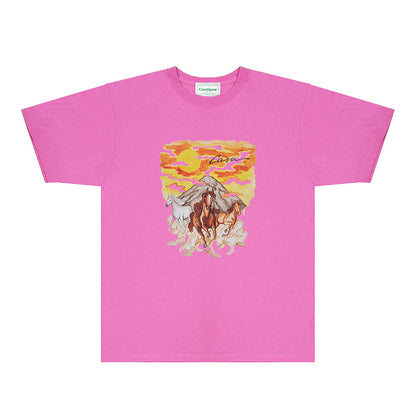 Casablanca T Shirts Fashion Print Street