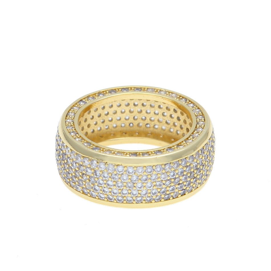 Rings Hip Hop Copper Zircon Ring St. Valentine's Spectrum