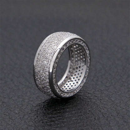 Rings Hip Hop Copper Zircon Ring St. Valentine's Spectrum