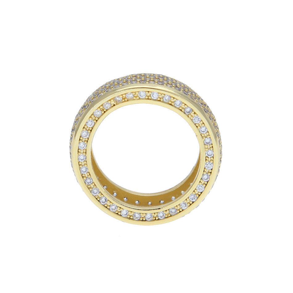 Rings Hip Hop Copper Zircon Ring St. Valentine's Spectrum