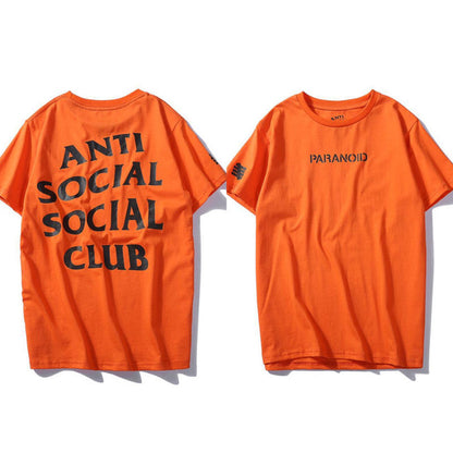 Anti Social Club T Shirt Short Sleeve Men and Women Couple T-shirt