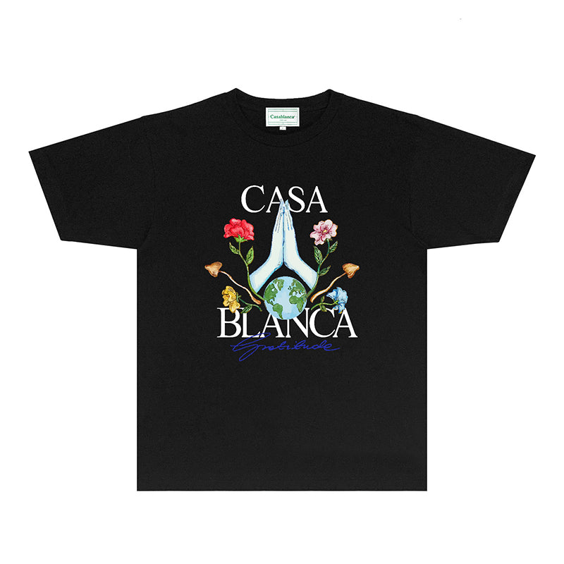 Casablanca T Shirts Fashion Print Street