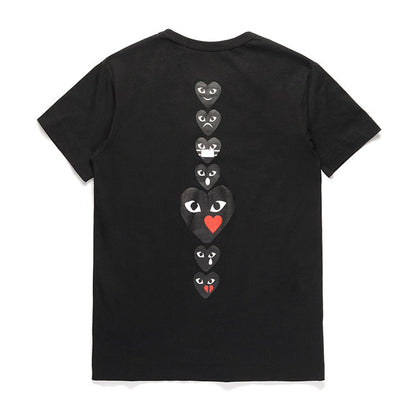 CDG Be Kind T Shirt Short Sleeve Peach Heart Unisex Wear Cotton T-shirt