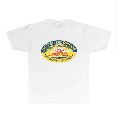 Rhude T Shirts Printed Trendy Pure Cotton