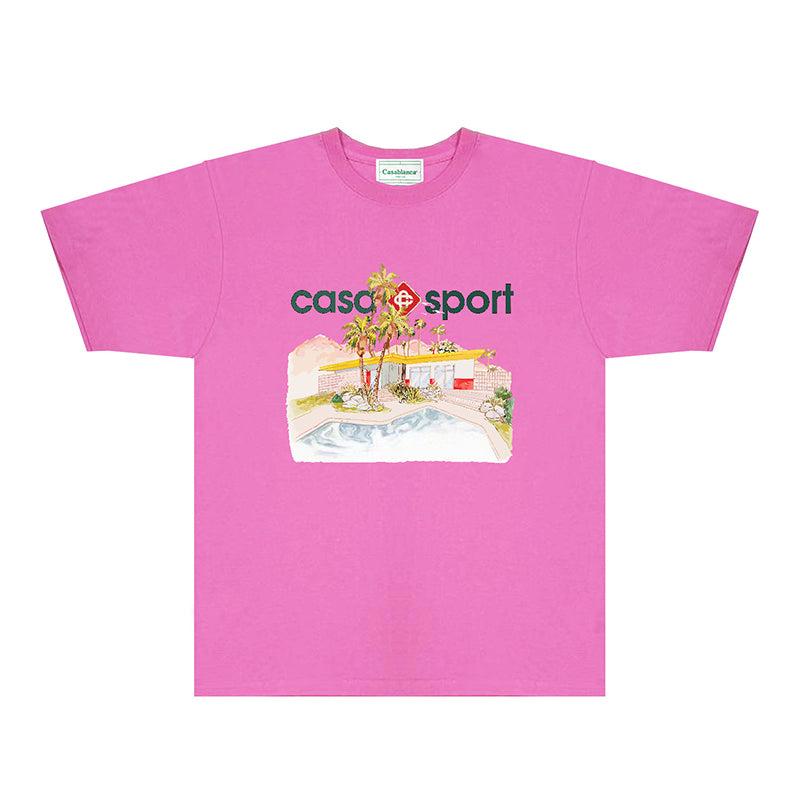 Casablanca T Shirts Fashion Print Street