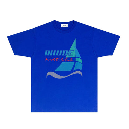 Rhude T Shirts Printed Trendy Pure Cotton