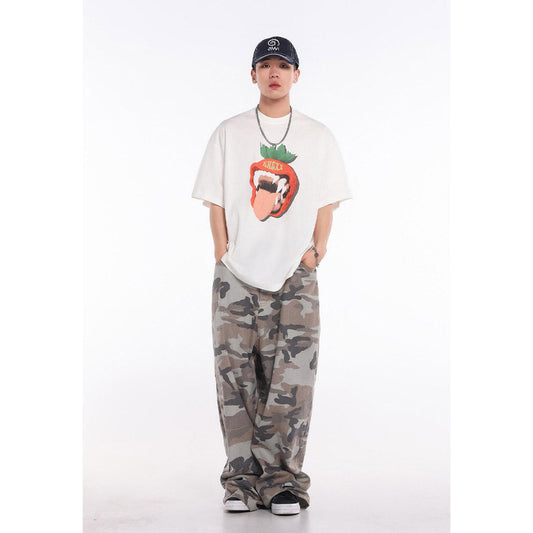 Unisex T-Shirts GALLERY DEPT Bigtooth Fun Printed Loose T-Shirt
