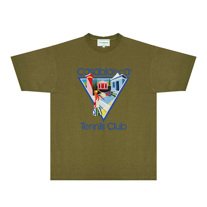 Casablanca T Shirts Fashion Print Street