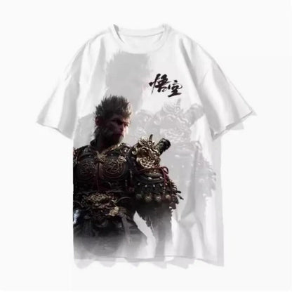 Black Myth Wukong Game T-shirt 3D Printed Short Sleeve
