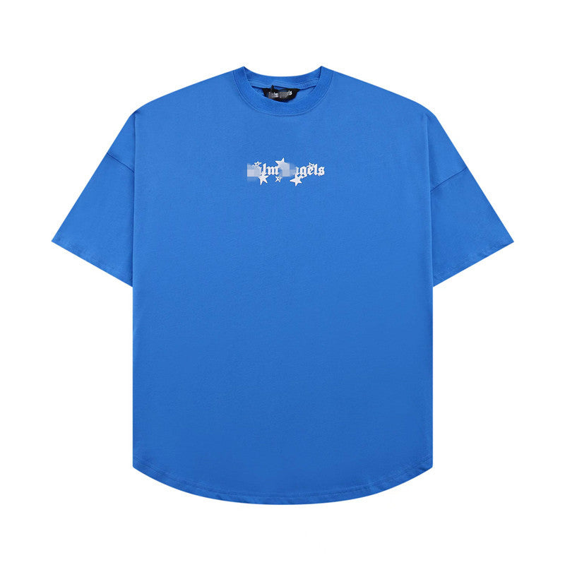 Palm Angels T Shirts Letter Print Short-Sleeve T-shirt Men's Loose Half Sleeve