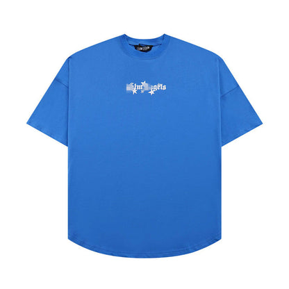 Palm Angels T Shirts Letter Print Short-Sleeve T-shirt Men's Loose Half Sleeve