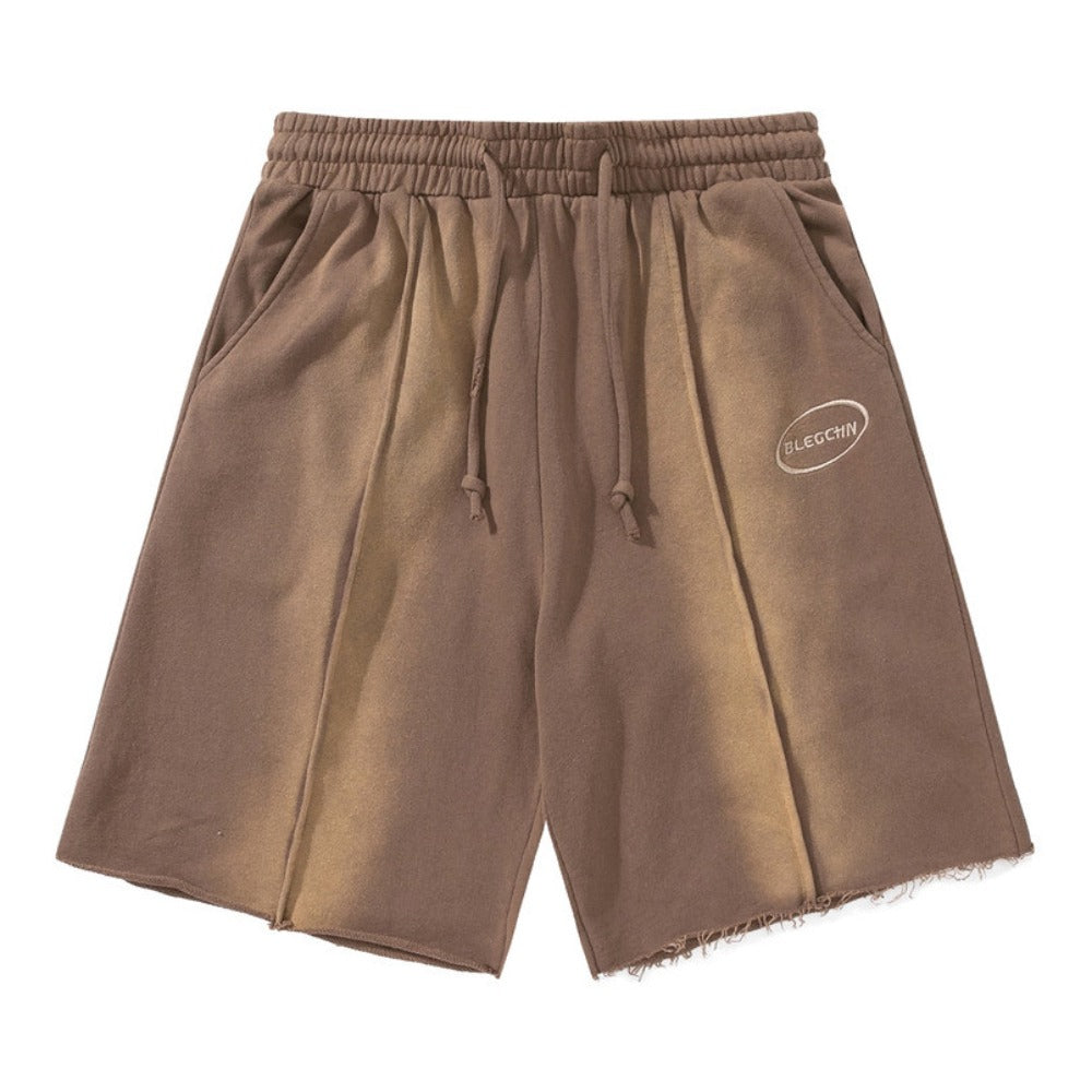 Men Shorts Casual Shorts Loose Raw Hem Sports