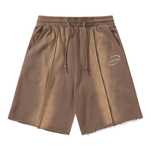 Men Shorts Casual Shorts Loose Raw Hem Sports