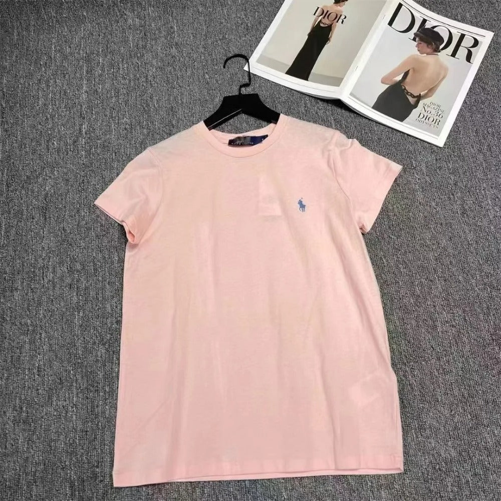 Summer Classic Polo Print Men's and Women's Short Sleeves Pu
