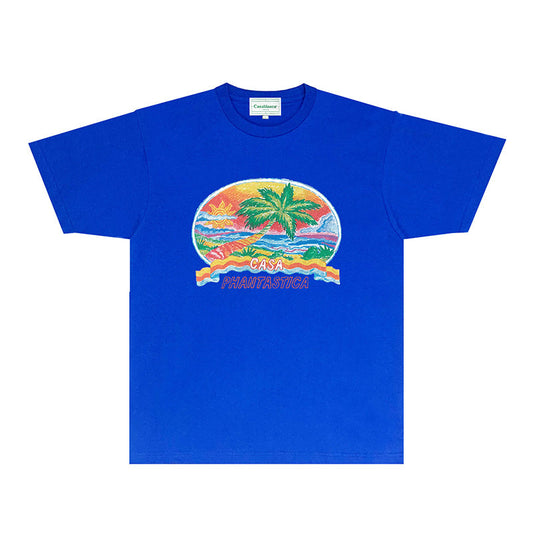 Casablanca T Shirts Fashion Print Street