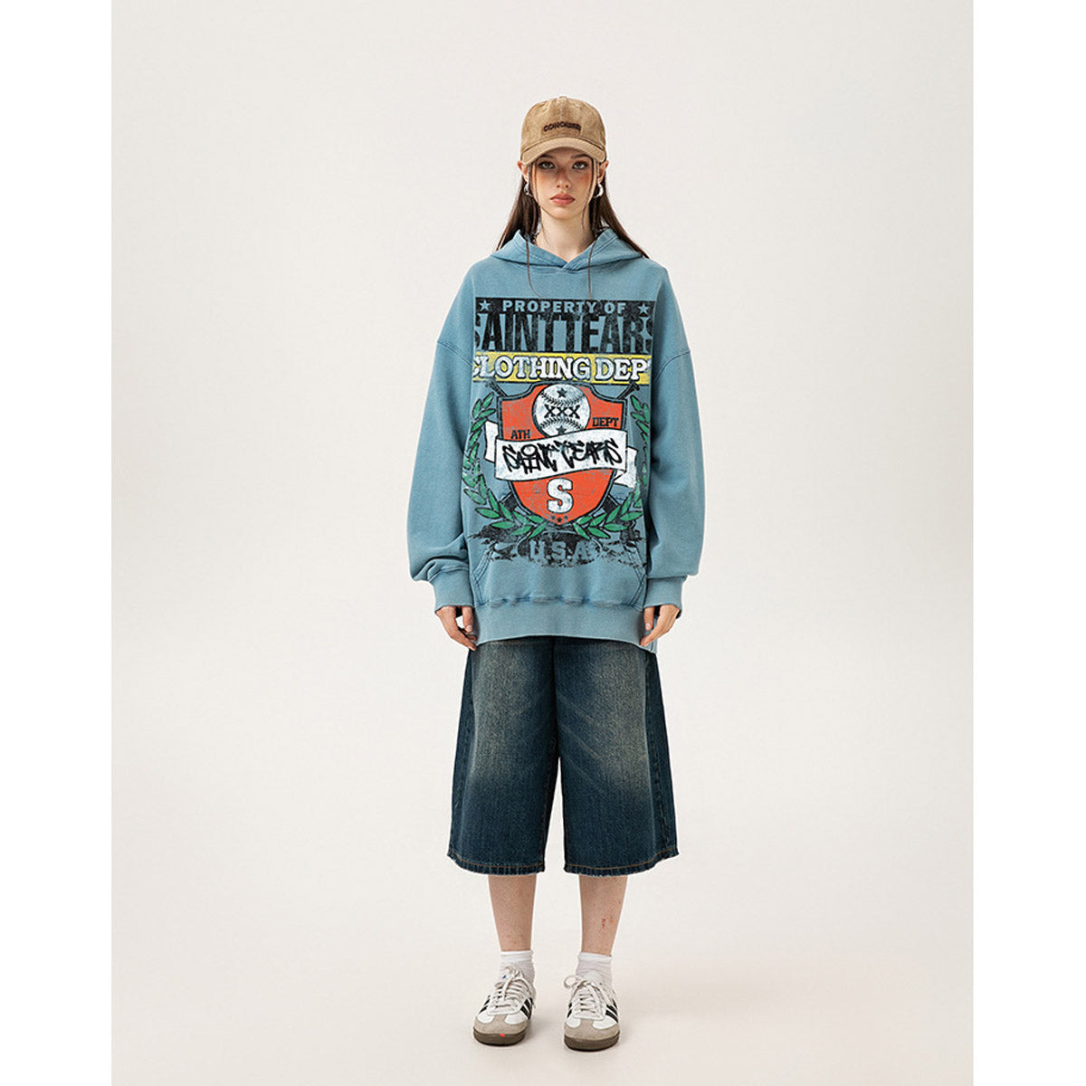 Unisex Hoodies Saint Michael Loose Hip Hop Sweater