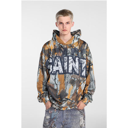 Unisex Hoodies Saint Michael Yellow Camouflage Hoodie