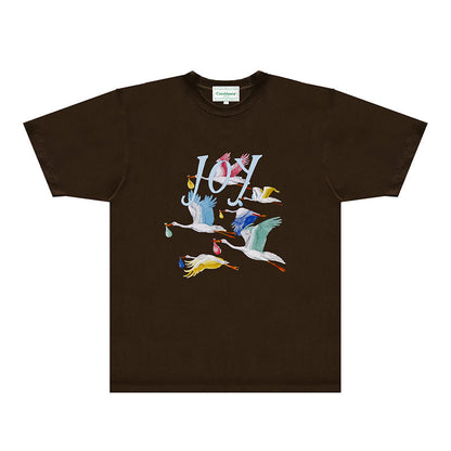 Casablanca T Shirts Fashion Print Street