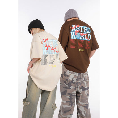 Unisex T-Shirts Travis Scott Loose Hip Hop T-Shirt