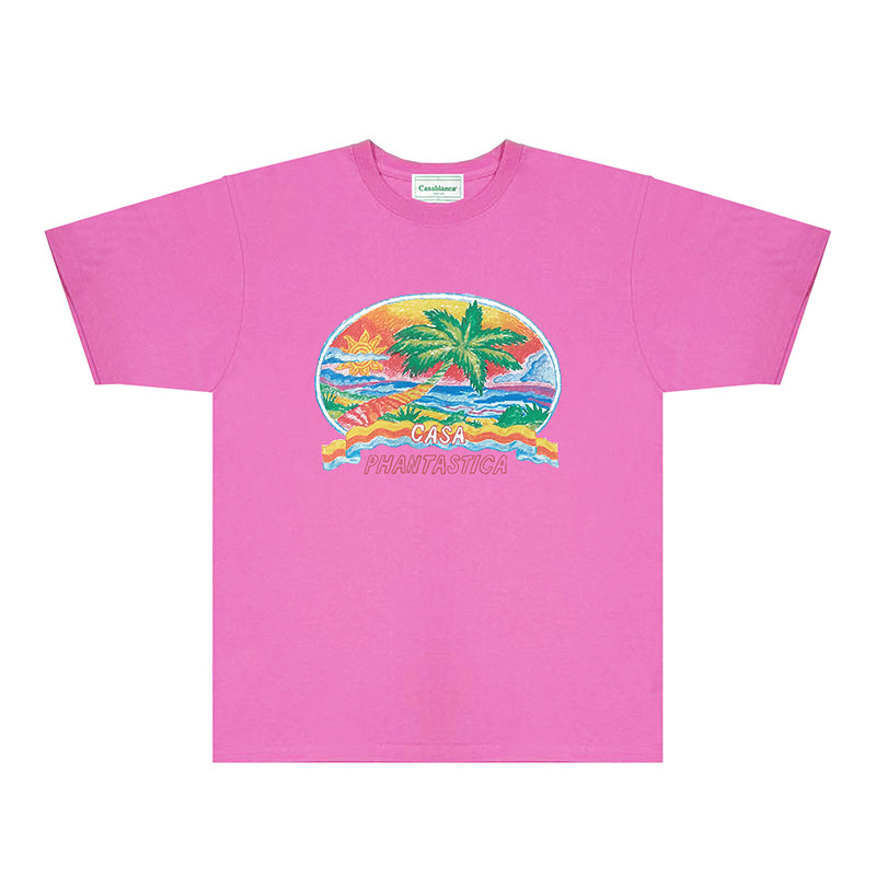 Casablanca T Shirts Fashion Print Street