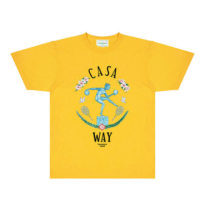 Casablanca T Shirts Fashion Print Street