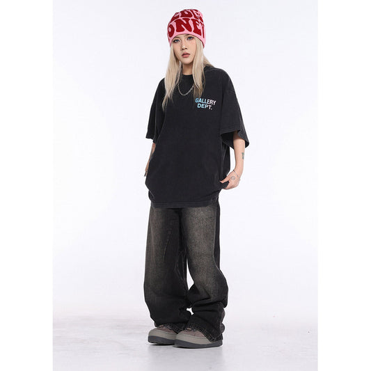 Unisex T-Shirts GALLERY DEPT Old Casual Loose T-Shirt
