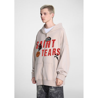 Unisex Hoodies Saint Michael Vintage Loose Cardigan Hoodie