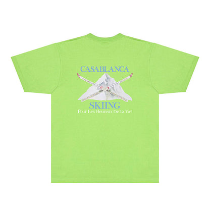 Casablanca T Shirts Fashion Print Street