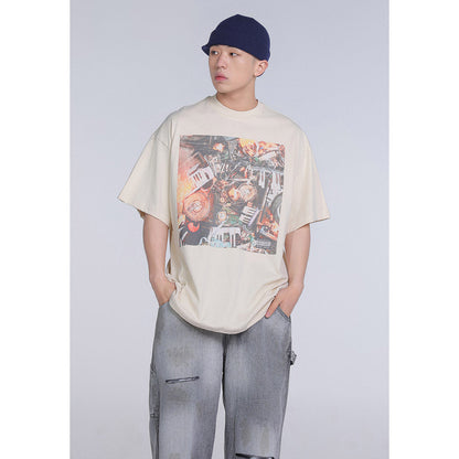 Unisex T-Shirts GALLERY DEPT VINTAGE Loose Casual T-Shirt