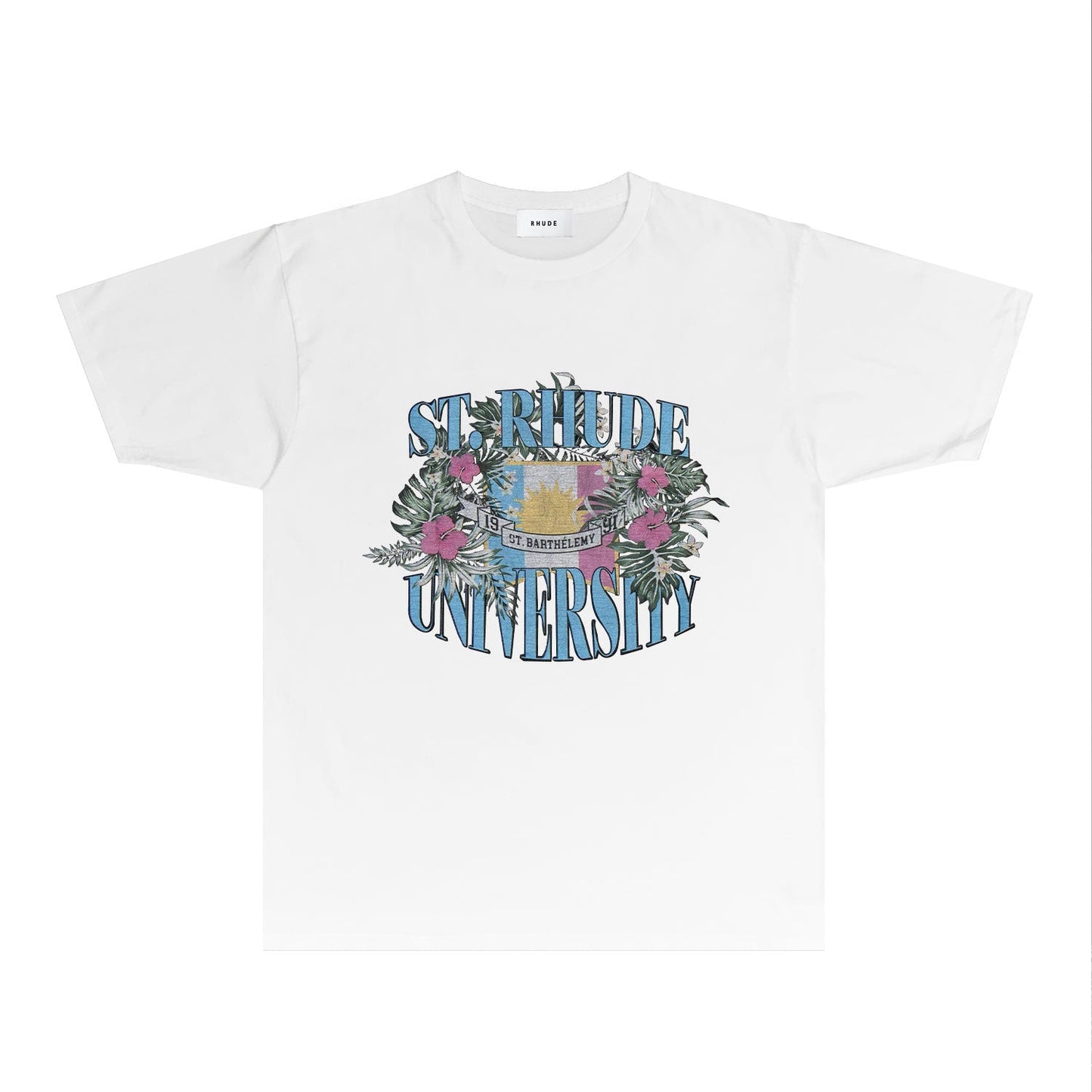 Rhude T Shirts Printed Trendy Pure Cotton