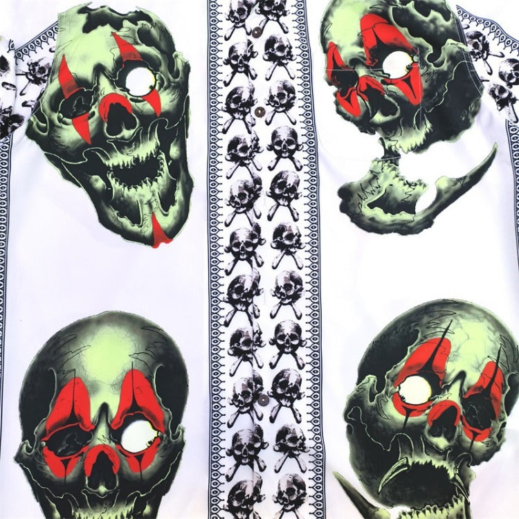GUILTYPARTIES TIGER Shirts STUDIO Tattooed Skull, Short Sleeve Shirt
