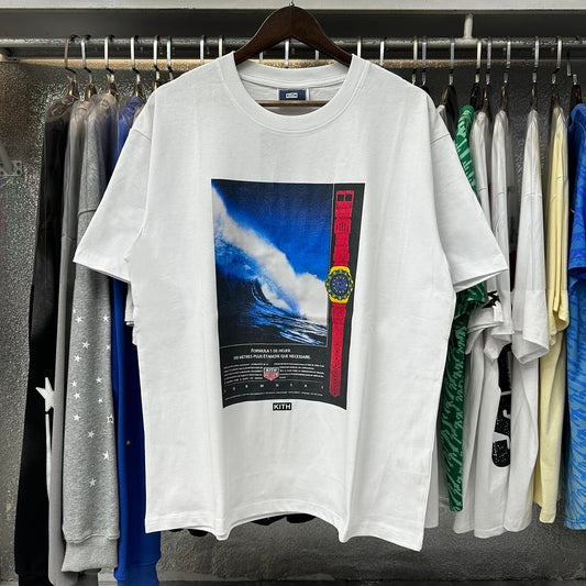 Kith T-Shirt Kith & TAG Heuer Wave Print Tee