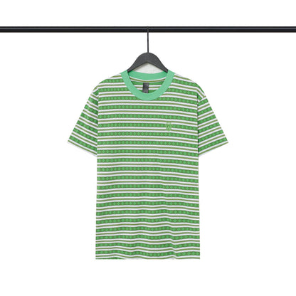 CHH Chrome Heart T Shirts Poison Home Stripe Jacquard Embroidery Short Sleeve Couple T-Shirt