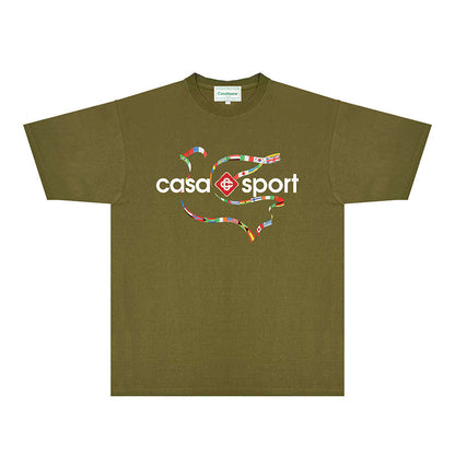 Casablanca T Shirts Fashion Print Street