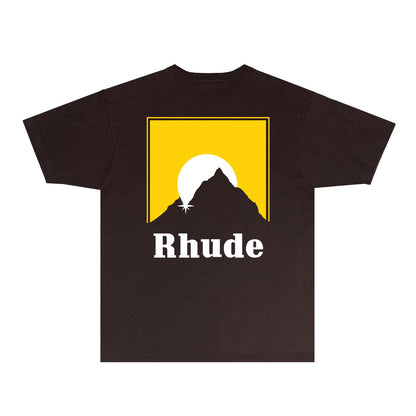 Rhude T Shirts Printed Trendy Pure Cotton