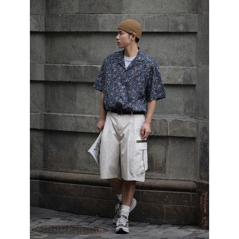 Unisex Shorts Loose Casual Pants Cargo Shorts Large Pocket