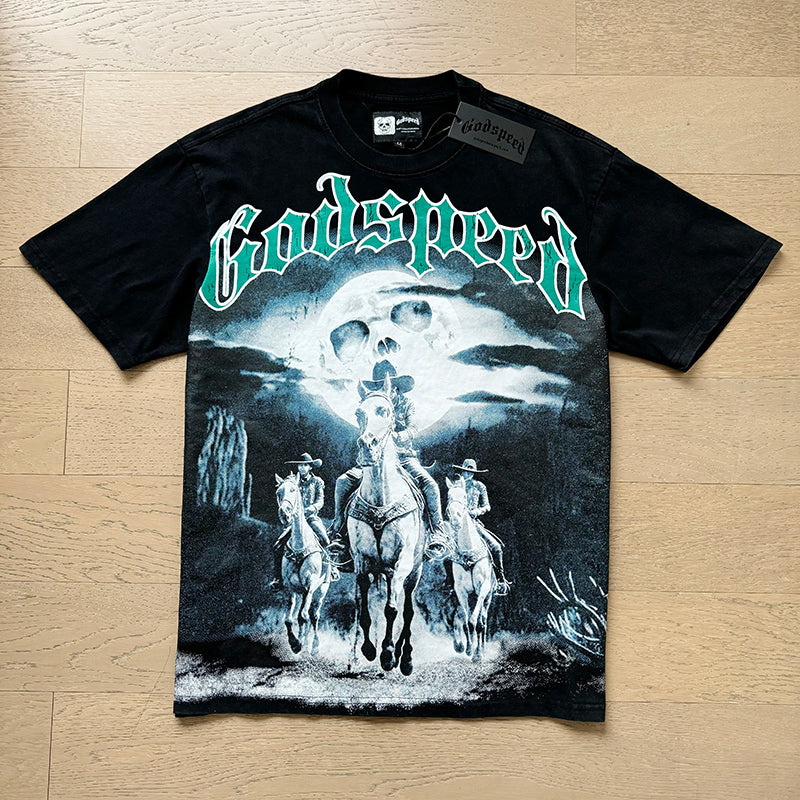 Godspeed T-Shirt Retro Fantasy Pattern